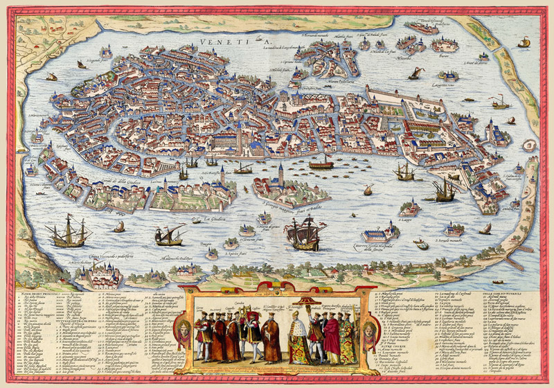 Venetië 1572 Braun en Hogenberg